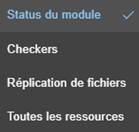 Image de la console web SafeKit
Liste des différents groupes de ressources à afficher dans l'onglet Ressources