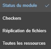 Image de la console web SafeKit
Liste des différents groupes de ressources à afficher dans l'onglet Ressources