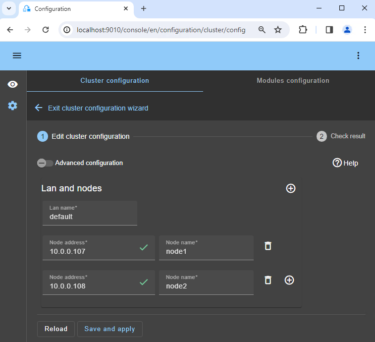 View full size Enter the nodes of the Linux cluster
