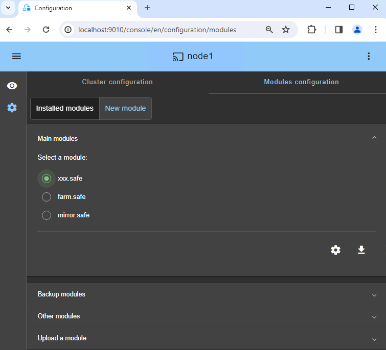 View full size Choose the module for Linux