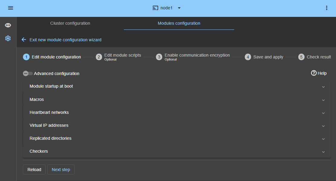 View full size Enter the Linux module settings