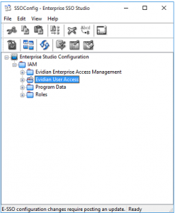 Example of Enterprise SSO Studio used in LDAP storage with Controller