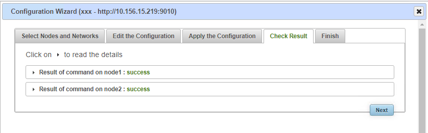 Check success of the NGINX module configuration