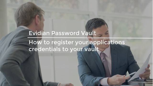How to register your application credentials to your vault